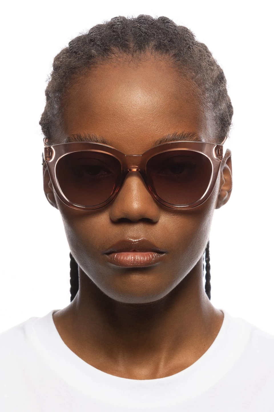 Le Specs Resumption Blush Large Brown Gradient Lens Sunglasses 6 Le Specs Resumption Blush Large Brown Gradient Lens Sunglasses - Image 4