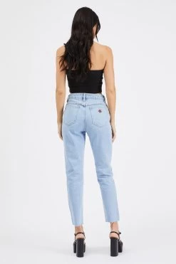 ABRAND JEANS A 94 High Slim Walk Away Pale Blue Denim Jean 9 ABRAND JEANS A 94 High Slim Walk Away Pale Blue Denim Jean -Fashion Clothing Store 70898 3077 WALKAWAY 229 1