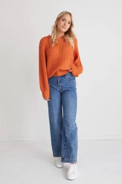 Kind Orange Chunky Crew Neck Jumper 8 Kind Orange Chunky Crew Neck Jumper -Fashion Clothing Store 74F75853 9202 4C80 8EA4 8E991EE9E546 1 105 c