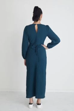 Phoenix Ocean Gingham LS Bias Midi Dress -Fashion Clothing Store 78ABAA79 2748 4D08 A644 035E1F808B07 1 105 c