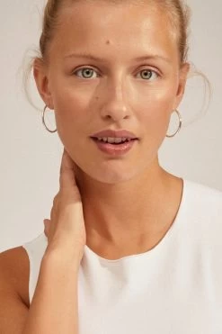 Pilgrim Eanna Maxi Hoops Recycled Silver Plated Earrings