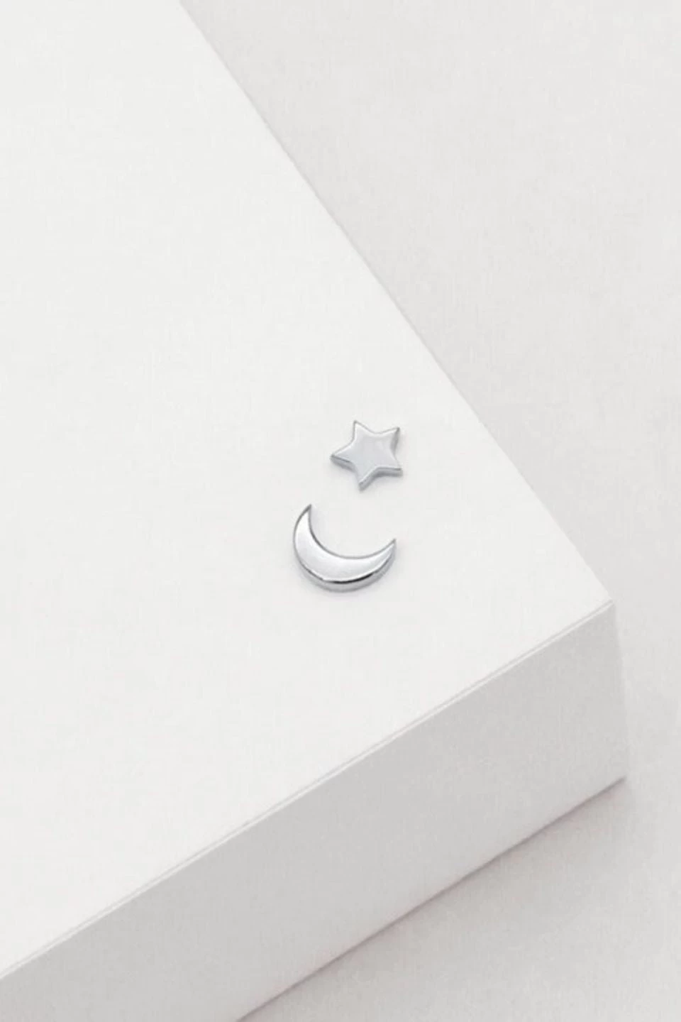 Star + Moon St Silver Stud Earring 4 Star + Moon St Silver Stud Earring - Image 2