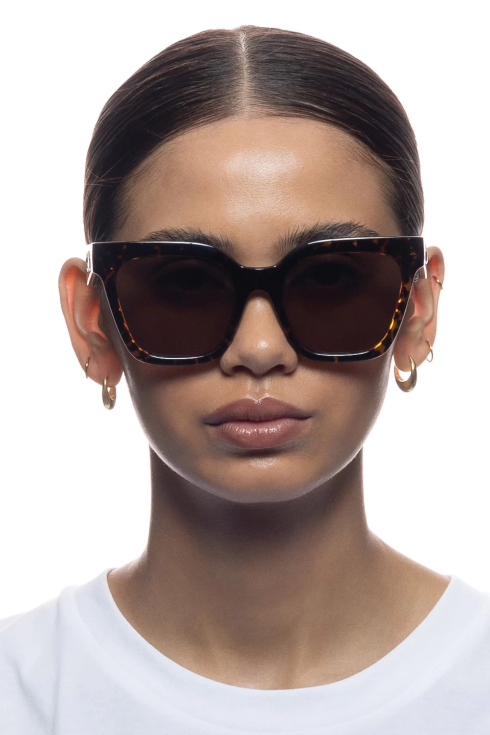 Le Specs Star Glow Dark Tort Brown Large Mono Lens Sunglasses 6 Le Specs Star Glow Dark Tort Brown Large Mono Lens Sunglasses - Image 4