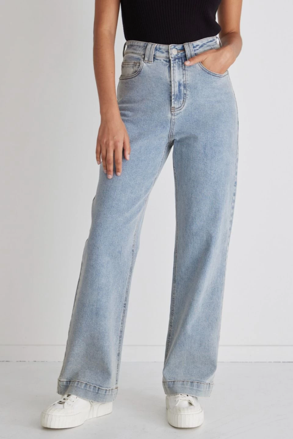 Milly Vintage Blue High Waist Wide Leg Jean 5 Milly Vintage Blue High Waist Wide Leg Jean - Image 3