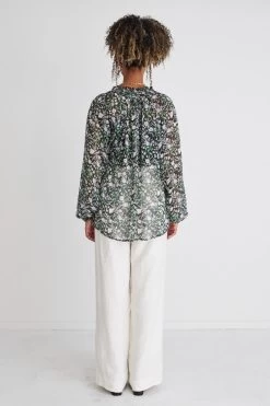 Deft Black Garden Shirred LS Button Blouse 11 Deft Black Garden Shirred LS Button Blouse -Fashion Clothing Store 85388EDD 5D48 487A BCFC 9BF443F39298 1 105 c