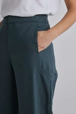 Blake Forest Wide Leg Canvas Panelled Stretch Back Pant -Fashion Clothing Store 85FE8B55 05C7 41EB AA08 70471013FE5E 1 105 c