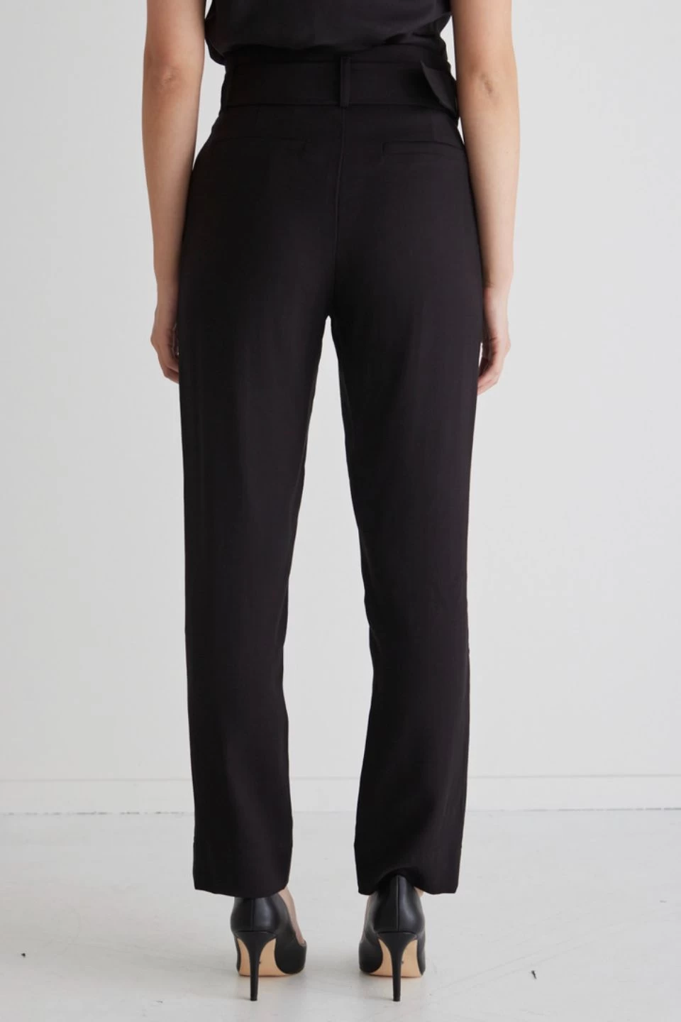 New York Black High Waist Belted Slim Pant 8 New York Black High Waist Belted Slim Pant - Image 6