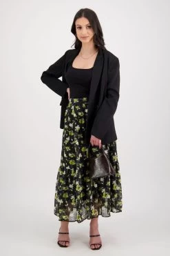 Willow Black Floral Tiered Midi Skirt 10 Willow Black Floral Tiered Midi Skirt -Fashion Clothing Store 9FF8A942 6FFA 43E8 946C 02F53C47C1D9 1 201 a