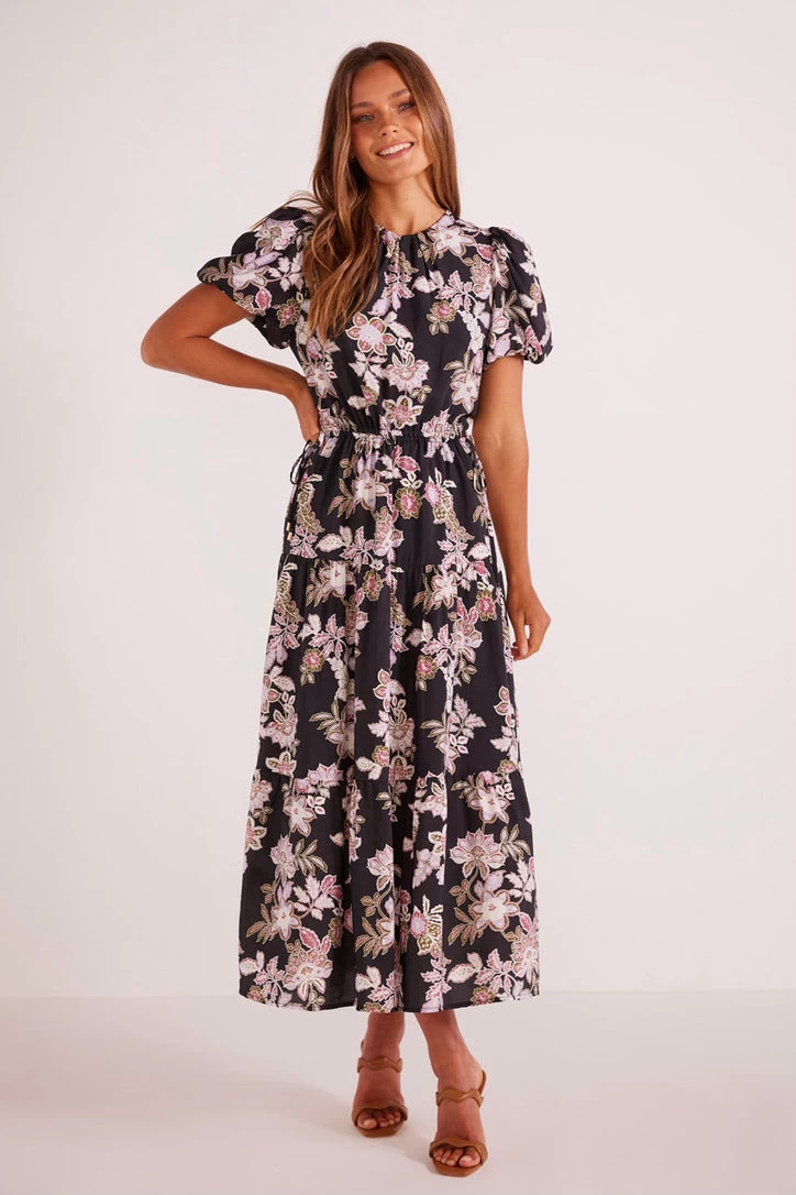 Willow Black Floral SS Midi Dress 5 Willow Black Floral SS Midi Dress - Image 3