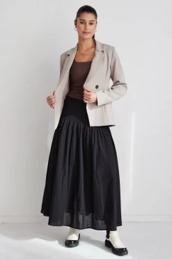 Pepe Black Cotton Pintuck Waist Midi Skirt 10 Pepe Black Cotton Pintuck Waist Midi Skirt -Fashion Clothing Store A5898E8D 0CBF 4AB7 8EB3 682D707E670F 1 105 c