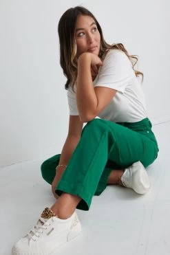 Billie Apple Green Wide Leg Jeans -Fashion Clothing Store A7E500AE 03D7 4D2B A42A CEDB39CACD09 1 201 a
