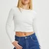 ABRAND JEANS A Heather White LS Crop Round Neck Tee -Fashion Clothing Store AAF83219 5091 4F49 A352 5842C9D90C83 1 105 c