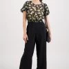 Sofia Black Floral Bubble SS Shirred Hem Top 2 Sofia Black Floral Bubble SS Shirred Hem Top -Fashion Clothing Store AE487B60 E6F7 4CA6 9566 B68F1B9A6C34 1 201 a