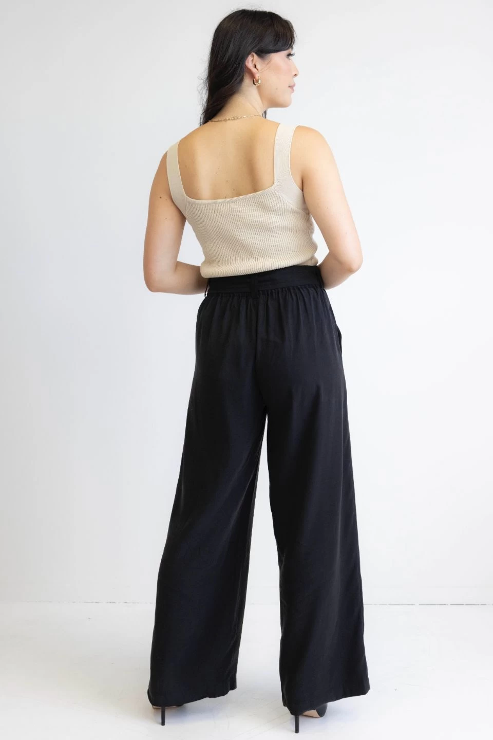 New City Black Belted Wide Leg Pant 6 New City Black Belted Wide Leg Pant - Image 4