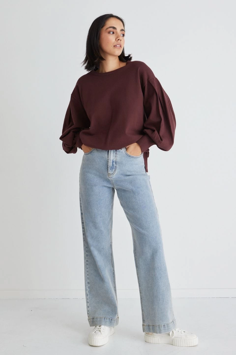 Taryn Raisin Tie Hem Fine Knit Jumper 3 Taryn Raisin Tie Hem Fine Knit Jumper