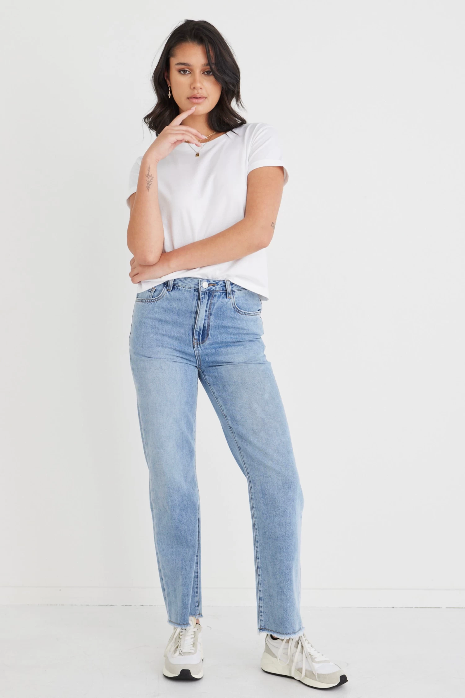 Roxy Rolled Sleeve White Crop Organic Tee 4 Roxy Rolled Sleeve White Crop Organic Tee - Image 2