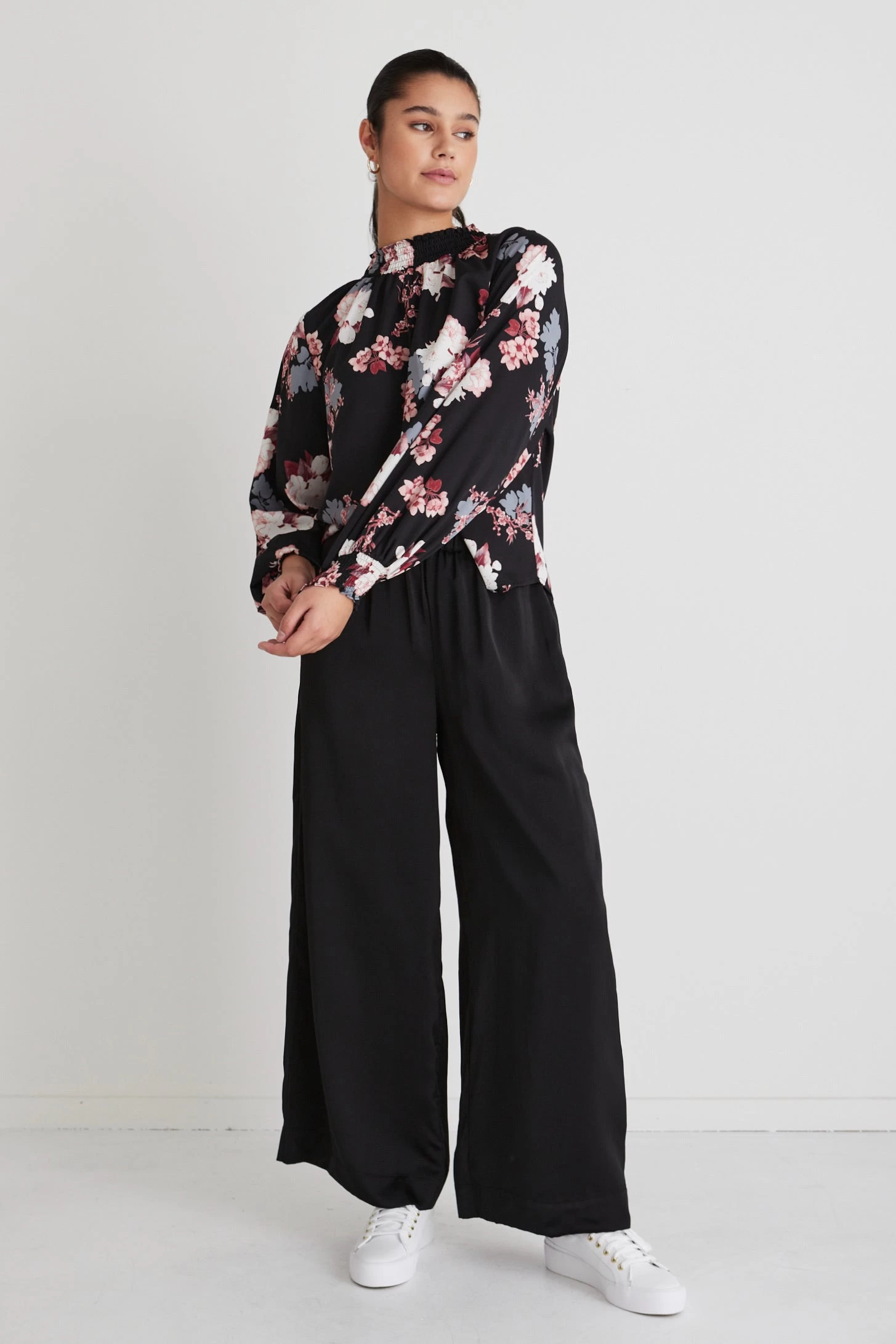 Embrace Pink Vintage Floral Shirred Neck Top 4 Embrace Pink Vintage Floral Shirred Neck Top - Image 2