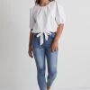 Cameron White Poplin Puff SS Front Tie Top 1 Cameron White Poplin Puff SS Front Tie Top -Fashion Clothing Store B3F2CB8F 7B07 44D1 BCF4 522C2BC1A234 1 105 c