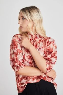 Influential Red Ink Blot Shirred Neck Ss Top 11 Influential Red Ink Blot Shirred Neck Ss Top -Fashion Clothing Store BA6A6DC9 780F 4958 B7C6 38A3DAF6CCA9 1 105 c