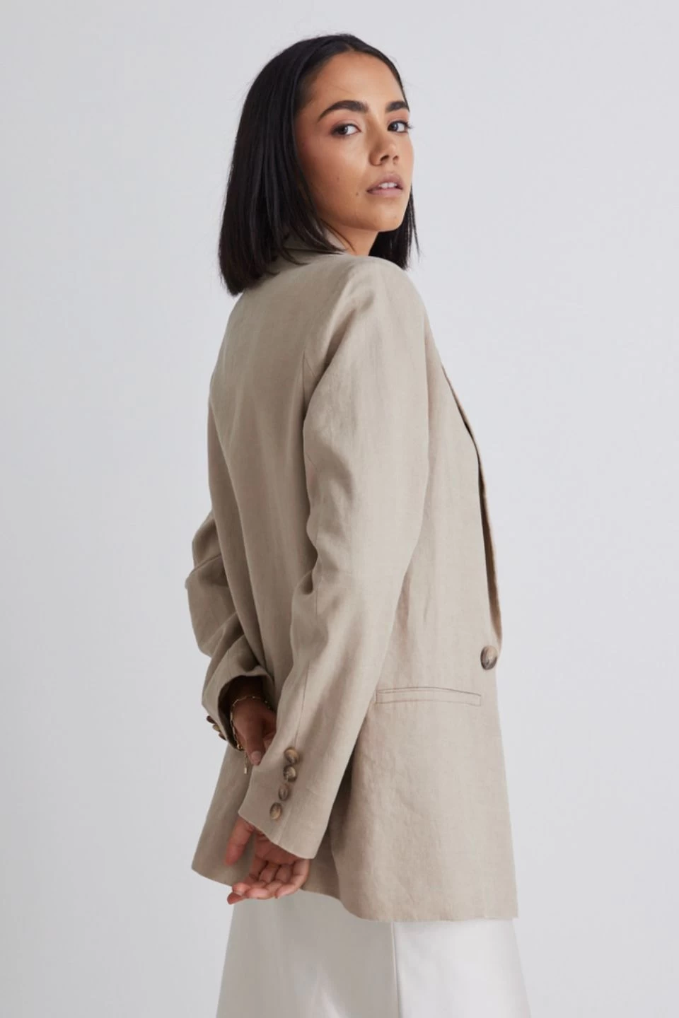 Mason Sand Linen Boyfriend Blazer 7 Mason Sand Linen Boyfriend Blazer - Image 5