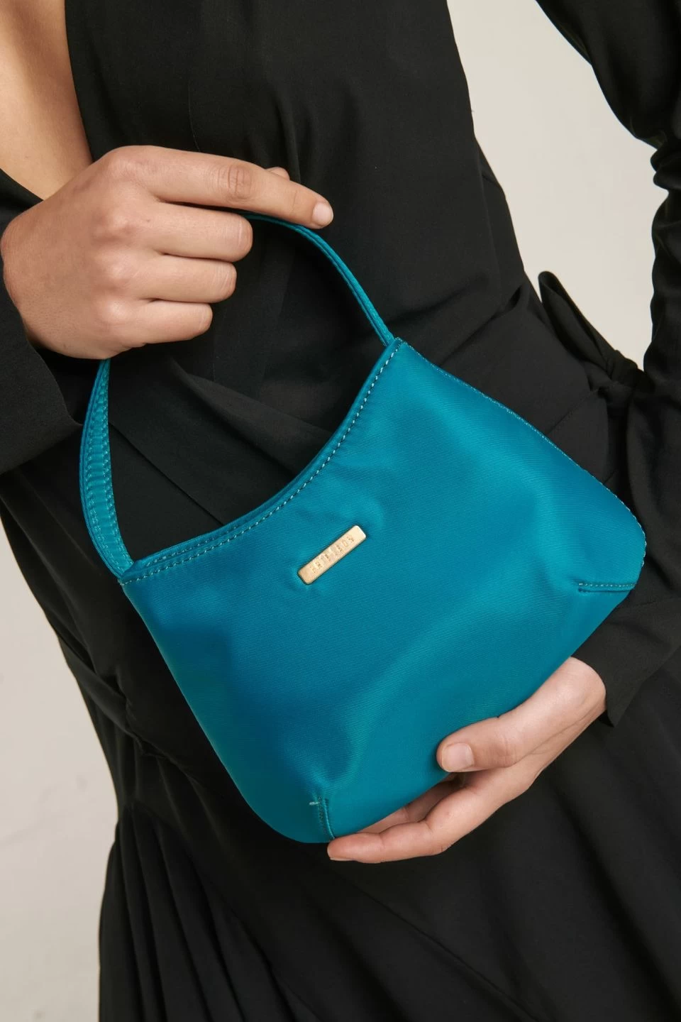 Mini Antonia Teal Recycled Nylon Crossbody Bag 4 Mini Antonia Teal Recycled Nylon Crossbody Bag - Image 2