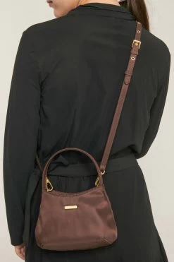 Mini Antonia Auburn Recycled Nylon Crossbody Bag -Fashion Clothing Store BRIELEON SS22 SS23 ECOM S45 Mini Antonia Brown 034 1800x1800 1 1