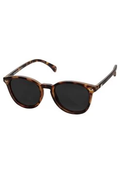 Le Specs Bandwagon Polarised Round Matte Tort Smoke Lens Sunglasses