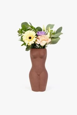Doiy Body Large Brown 24cm Vase -Fashion Clothing Store BodyVaseLargwBrown2