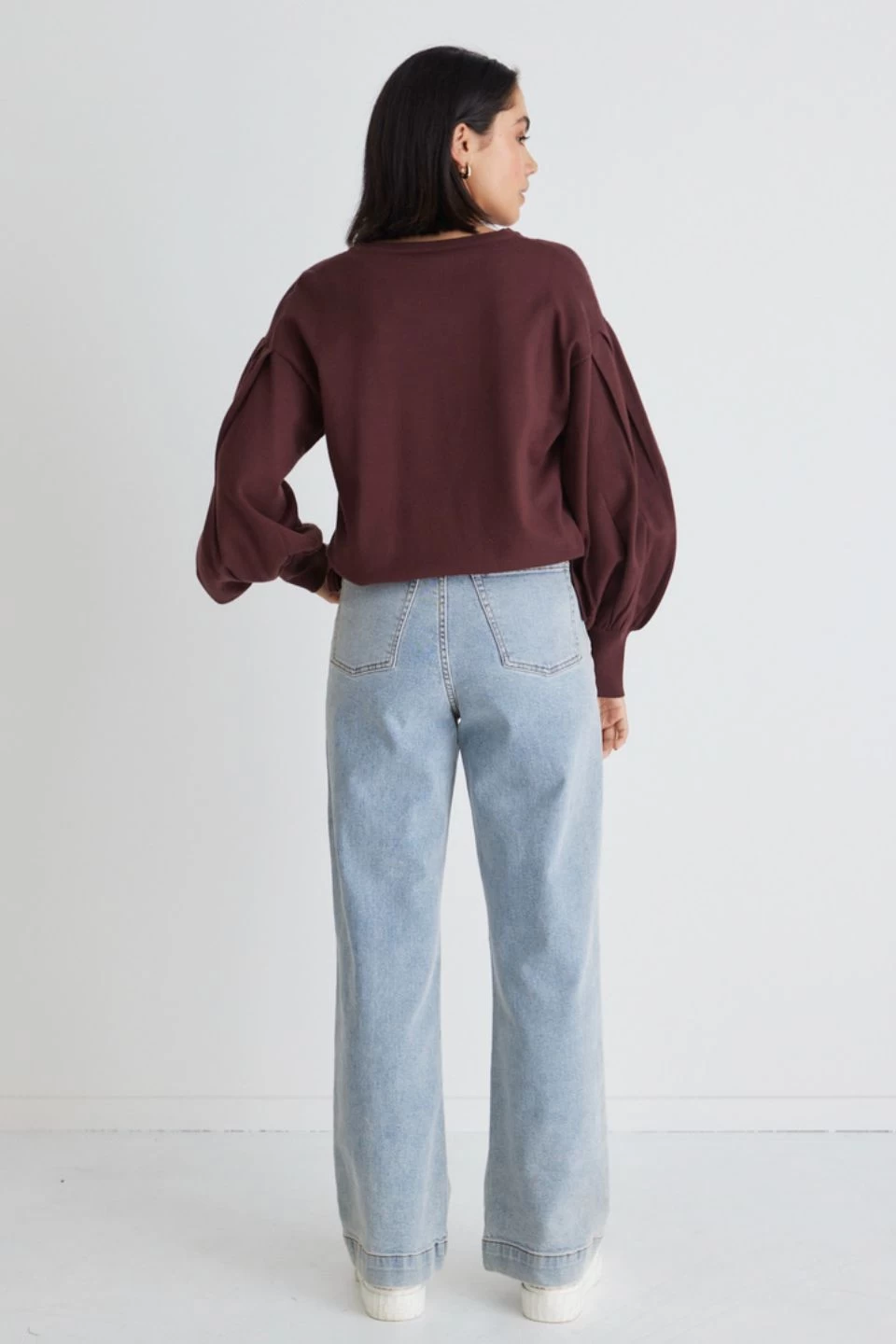 Taryn Raisin Tie Hem Fine Knit Jumper 6 Taryn Raisin Tie Hem Fine Knit Jumper - Image 4