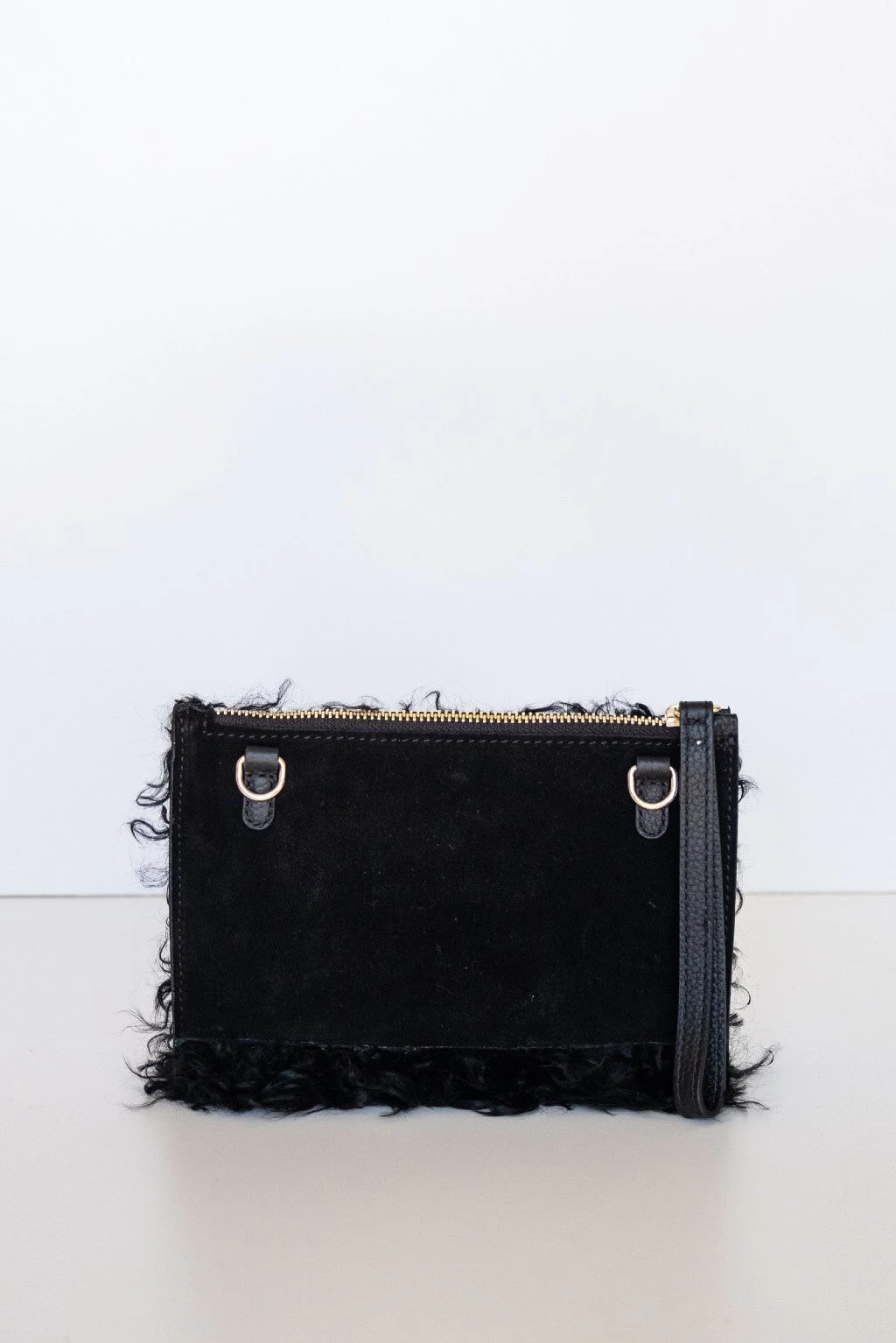 Cleo Black Shearling Small Wristlet Bag 5 Cleo Black Shearling Small Wristlet Bag - Image 3