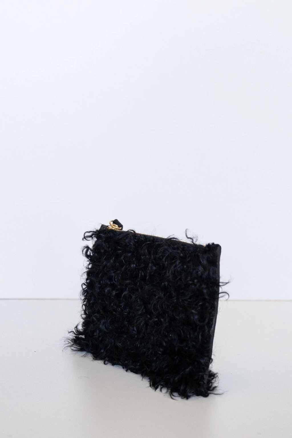 Cleo Black Shearling Small Wristlet Bag 4 Cleo Black Shearling Small Wristlet Bag - Image 2