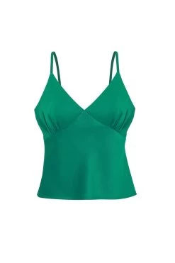 Clique Green Satin Cami -Fashion Clothing Store Cliquegreencami3