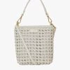 Coco Braid White Leather Bucket Bag 2 Coco Braid White Leather Bucket Bag -Fashion Clothing Store CocoBraidWhiteLeatherBucketBagwithGoldChainDetail