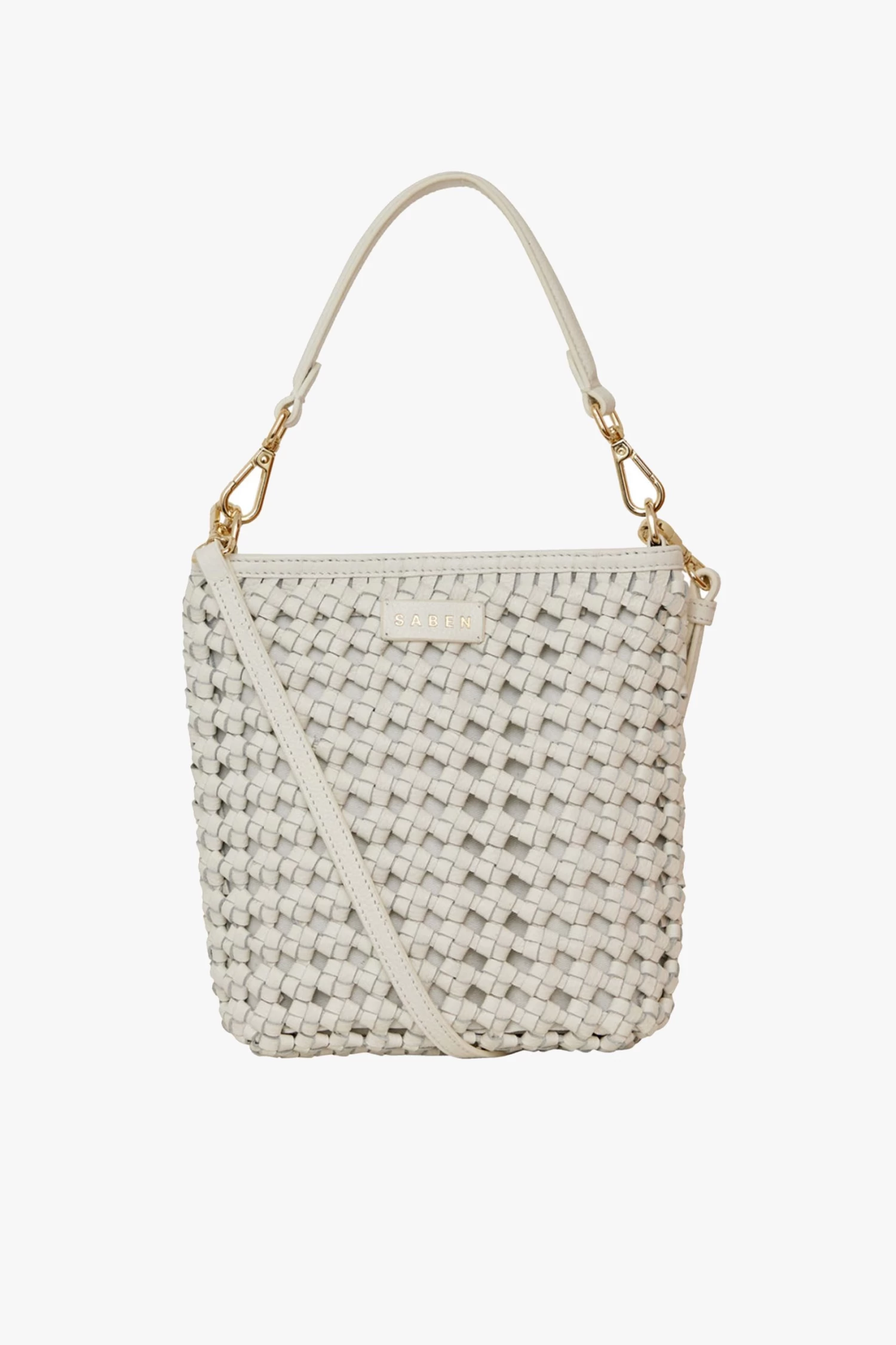 Coco Braid White Leather Bucket Bag 3 Coco Braid White Leather Bucket Bag