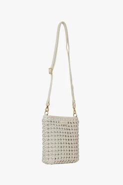 Coco Braid White Leather Bucket Bag 10 Coco Braid White Leather Bucket Bag -Fashion Clothing Store CocoBraidWhiteLeatherBucketBagwithGoldChainDetail2