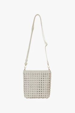 Coco Braid White Leather Bucket Bag 11 Coco Braid White Leather Bucket Bag -Fashion Clothing Store CocoBraidWhiteLeatherBucketBagwithGoldChainDetail3