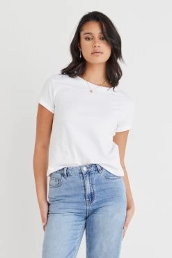 Roxy Rolled Sleeve White Crop Organic Tee 9 Roxy Rolled Sleeve White Crop Organic Tee -Fashion Clothing Store D1A4DF56 C5BA 40B9 8768 D0A745085DBE 1 201 a