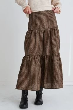 Stella Toffee Gingham Tiered Midi Skirt 9 Stella Toffee Gingham Tiered Midi Skirt -Fashion Clothing Store D9D1386C 6DFD 4859 89F2 8F07AE1314E5 1 105 c