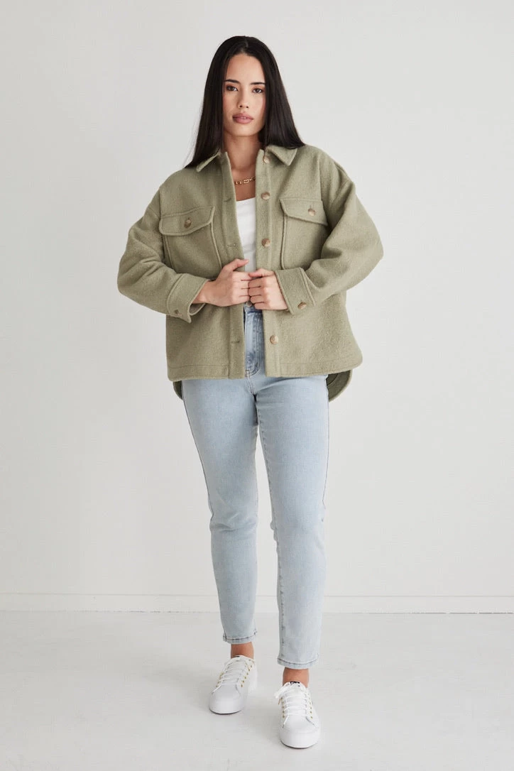 Pinot Sage Mini Boucle Oversized Shacket 4 Pinot Sage Mini Boucle Oversized Shacket - Image 2