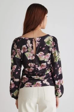 Bailey Black Floral Satin Bias Balloon Sleeve Top 12 Bailey Black Floral Satin Bias Balloon Sleeve Top -Fashion Clothing Store DFDC5B98 BAED 4BFE 89B8 3A70C4C6482D 1 105 c