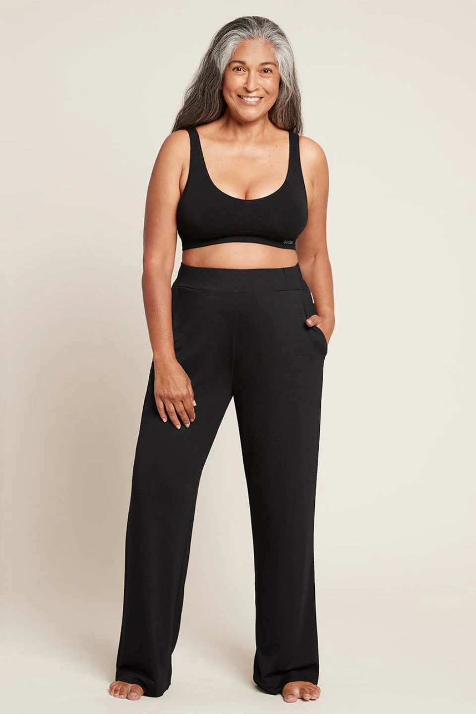 Downtime Black Wide Leg Lounge Pant 3 Downtime Black Wide Leg Lounge Pant