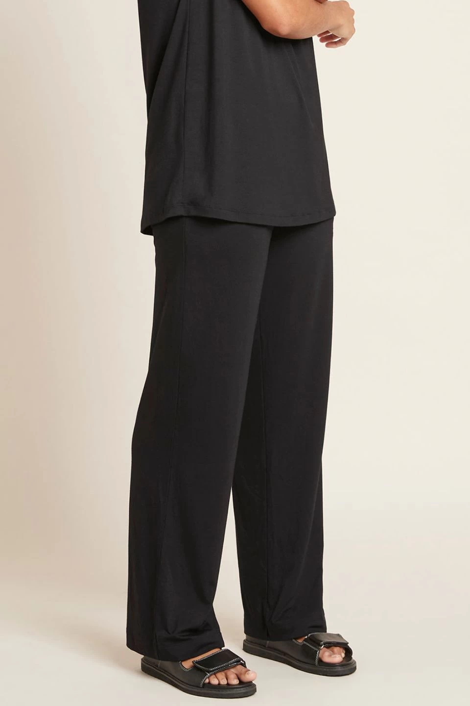 Downtime Black Wide Leg Lounge Pant 6 Downtime Black Wide Leg Lounge Pant - Image 4