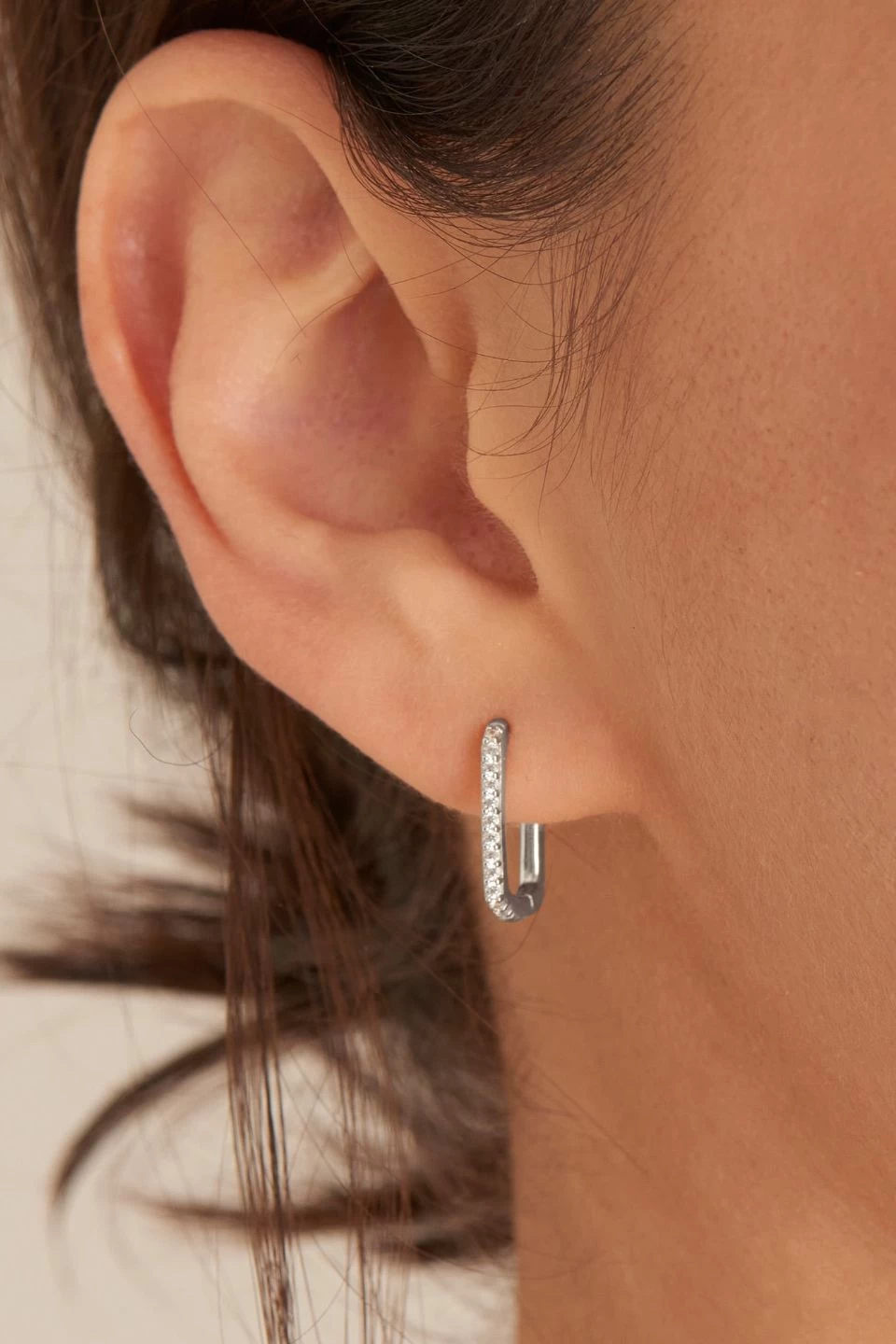 Ania Haie Glam Rock Silver Oval Hoop Earrings 4 Ania Haie Glam Rock Silver Oval Hoop Earrings - Image 2