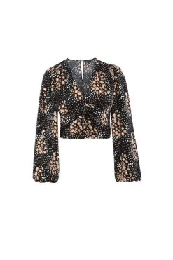 Reign Gold Spot LS Balloon Sleeve Plunge Button Front Crop Top 10 Reign Gold Spot LS Balloon Sleeve Plunge Button Front Crop Top -Fashion Clothing Store E2BD89F5 8B12 4699 AED7 7A9C072E7305 1 105 c