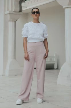 Favourite Blush Elastic Back Wide Leg Pants -Fashion Clothing Store E86E7FDC 7A91 4281 A1A6 814B58DC4838 1 201 a