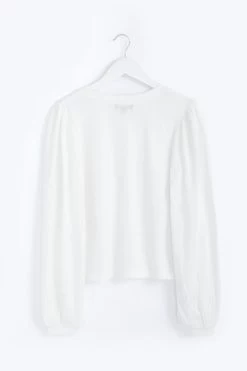 Annabelle Winter White Puff Sleeve Soft Textured Knit Top -Fashion Clothing Store E872CDCD 0C70 4C9F AFF0 E2003ED03C3C 1 105 c
