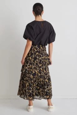 Amelia Gold Floral Asymetrical Tiered Skirt 8 Amelia Gold Floral Asymetrical Tiered Skirt -Fashion Clothing Store EA789AF1 4488 4B77 A1DE D2C18FBAF902 1 201 a