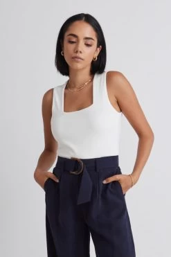 Positive Cream Rib Square Neck Tank 11 Positive Cream Rib Square Neck Tank -Fashion Clothing Store EC4C36B8 1111 4B00 BD0E BFA493C2EFCC 1 201 a