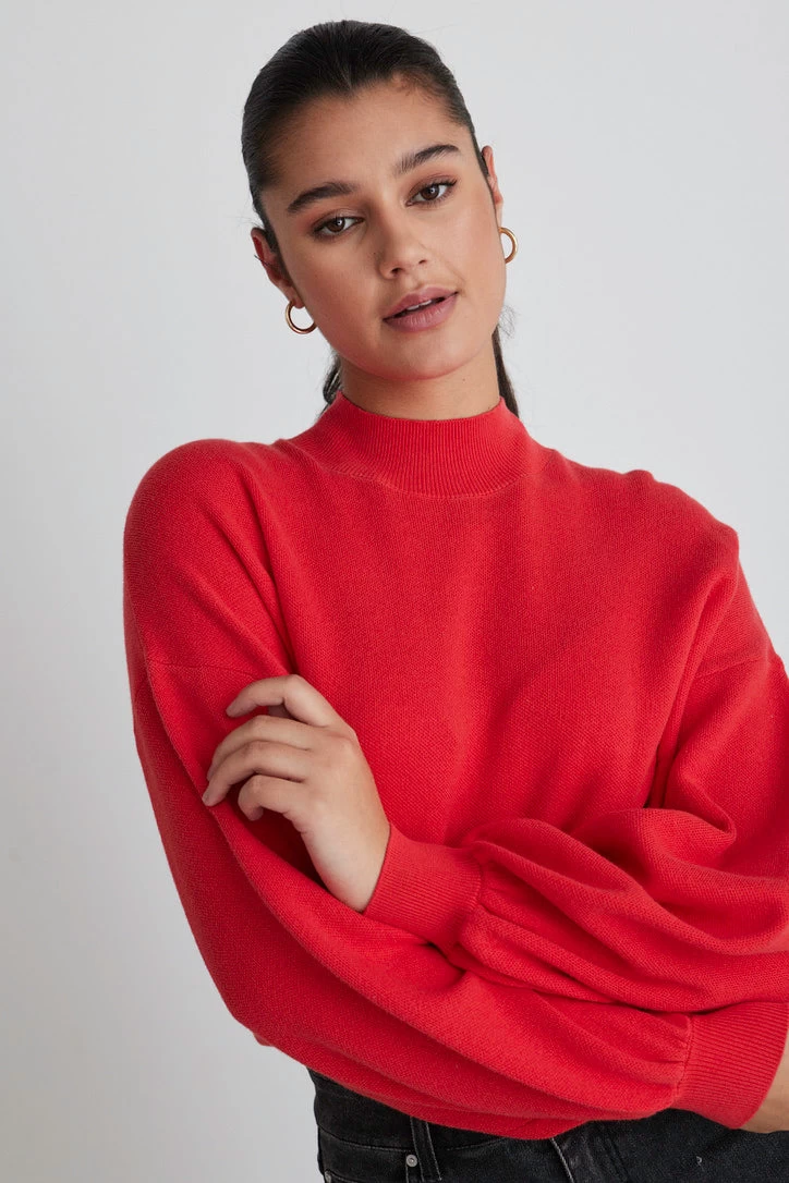 Motivation Scarlet Cotton Fine Knit Boxy Jumper 7 Motivation Scarlet Cotton Fine Knit Boxy Jumper - Image 5