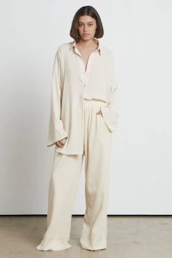 BARE The Crinkle Cream Pants